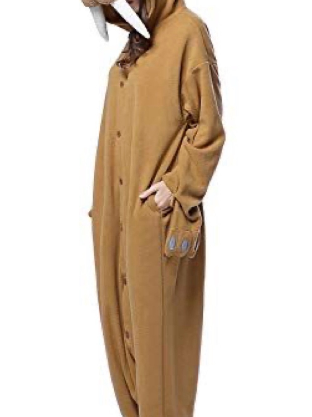 Newcosplay Walrus Brown Hooded Onesie Costume XL